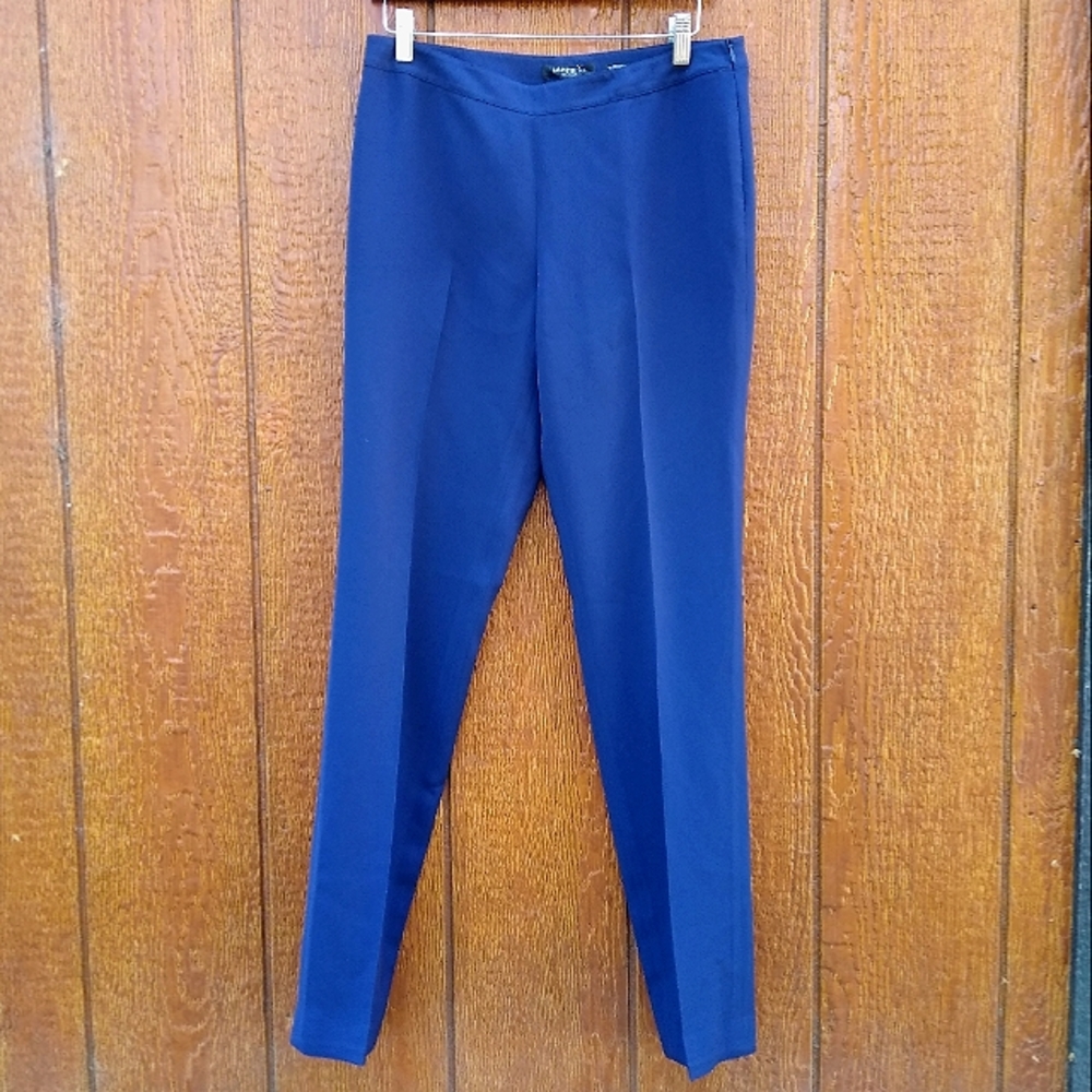 Lafayette 148 New York Tapered Navy Dress Slacks Pants Size 6